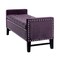 Emmaline PU Leather/Linen/Velvet Button Tufted Nailhead Trim Storage Bench